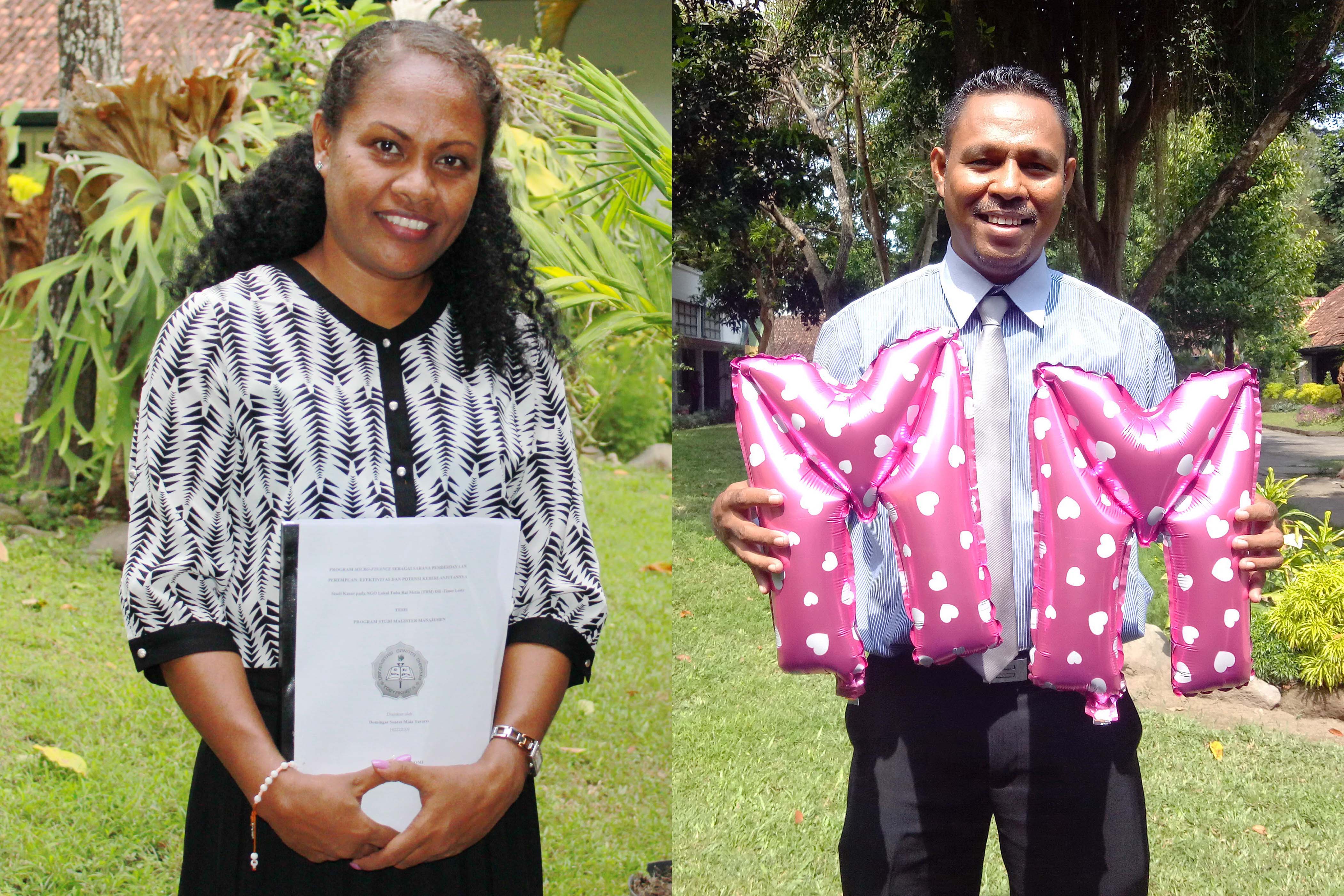 Domingas Soares M Tavares (Timor Timur) dan Petrus Rahawarin (Tual) Lolos Ujian Tesis, Profesiat!! :: Magister Manajemen